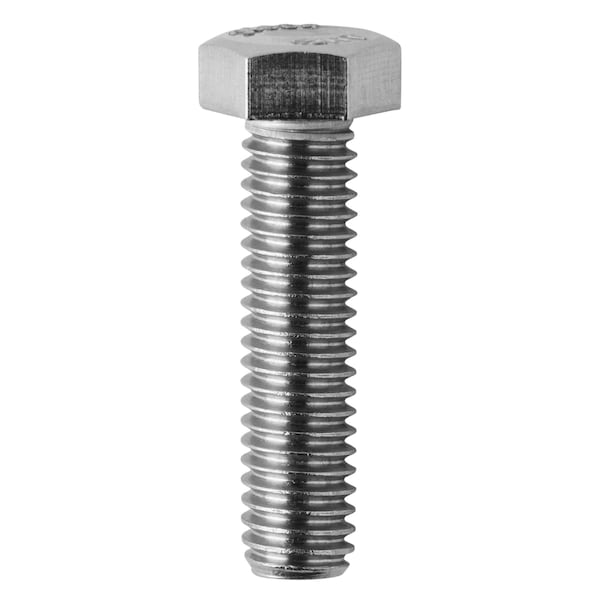 18-8, 1/4"-20 Hex Head Tap Bolt, Plain Stainless Steel, 3/4 in L, 100 PK